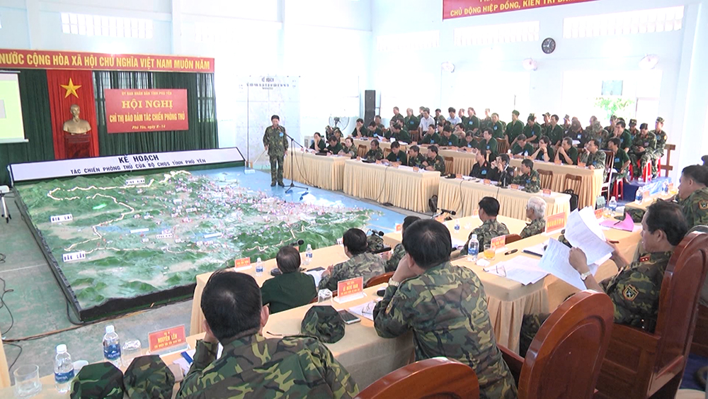 Đại tá Nguyễn Văn Hổ, Chỉ huy trưởng BCHQS tỉnh thông qua quyết tâm sẵn sàng chiến đấu của LLVT tỉnh