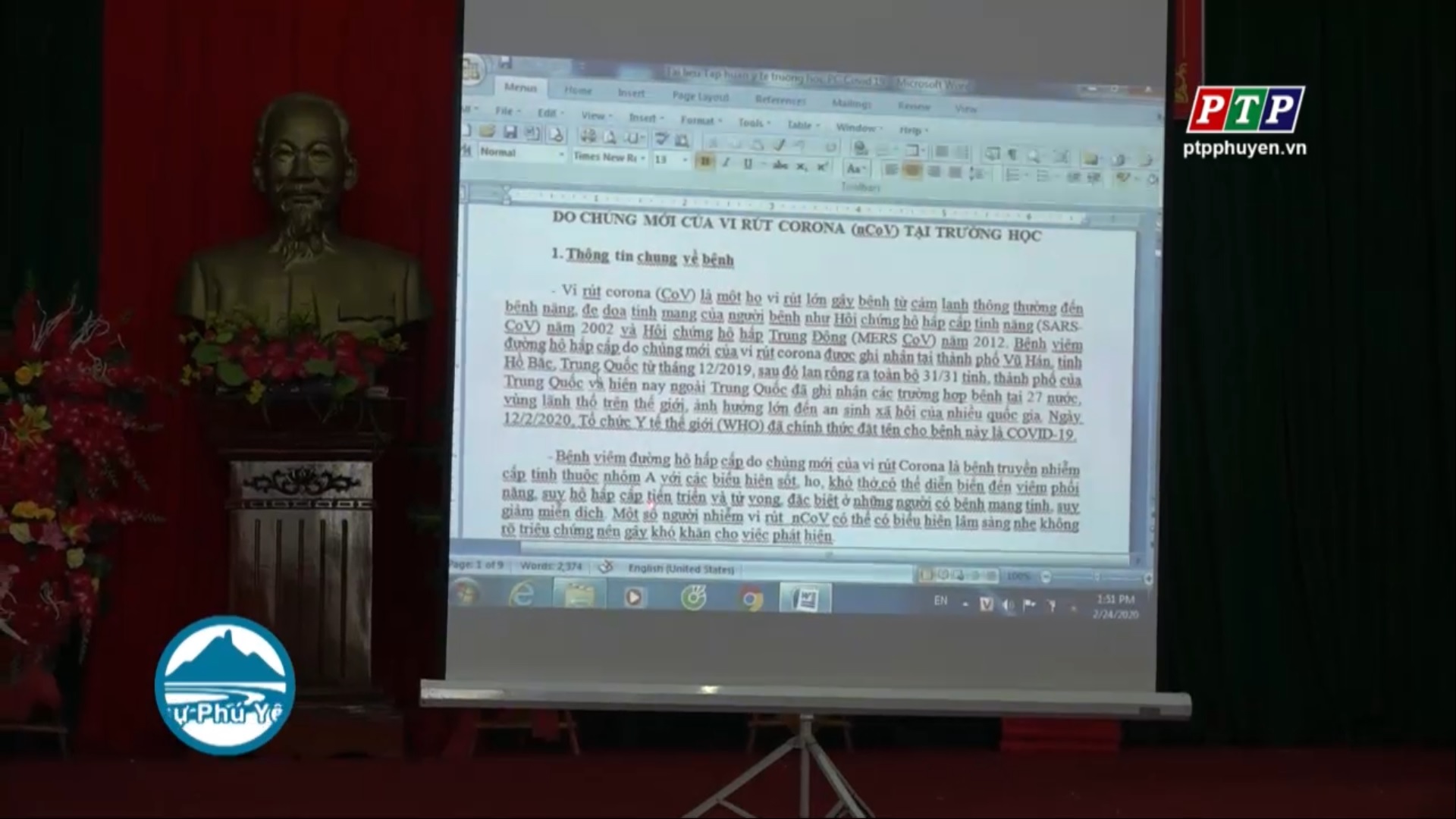 Đông Hòa: Tập huấn phòng, chống dịch Covid-19 trong trường học