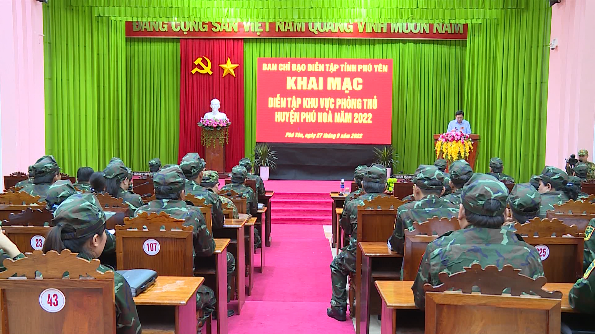 Phú Hòa: khai mạc diễn tập khu vực phòng thủ huyện năm 2022 (PH-22)