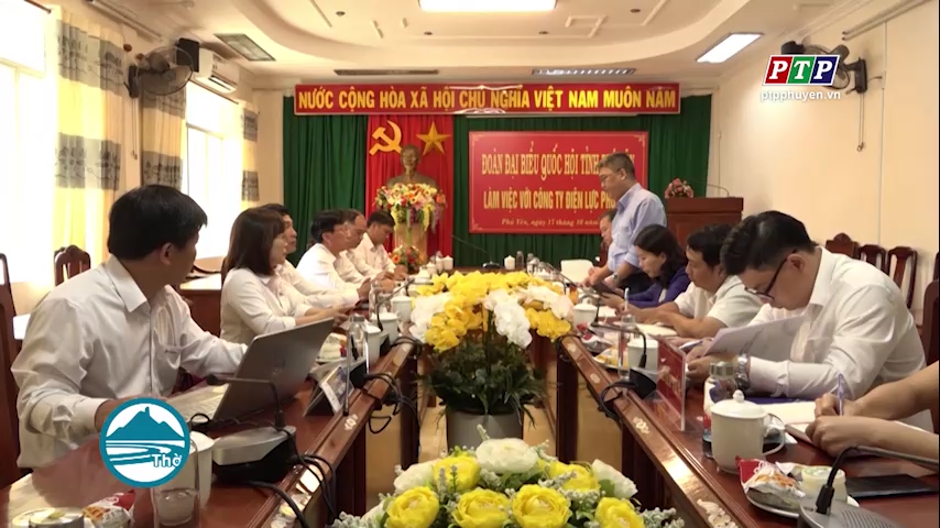 Đoàn Đại biểu Quốc hội tỉnh làm việc với Công ty Điện lực Phú Yên trước kỳ họp thứ 4 Quốc hội khoá XV